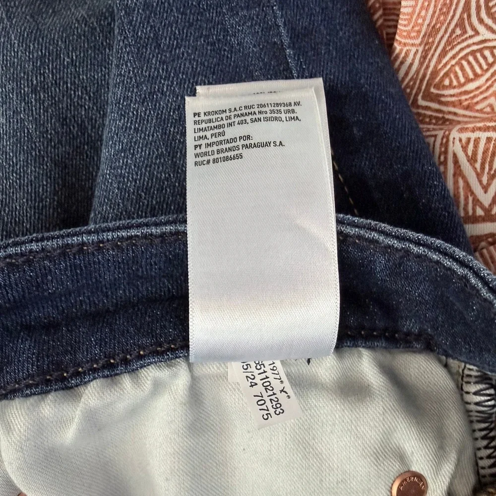 American Eagle Airflex+ Athletic Straight Jeans Dark Wash Blue 38x32 Mens‎